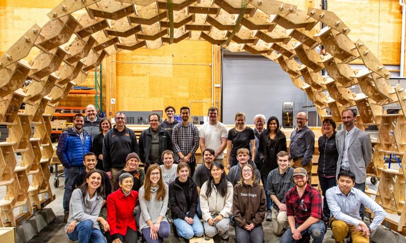 OSU and UO collaborative course creates new park shelter concept Wood
